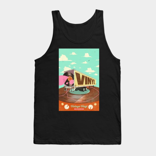 VINTAGE VINYL Tank Top by Showdeer